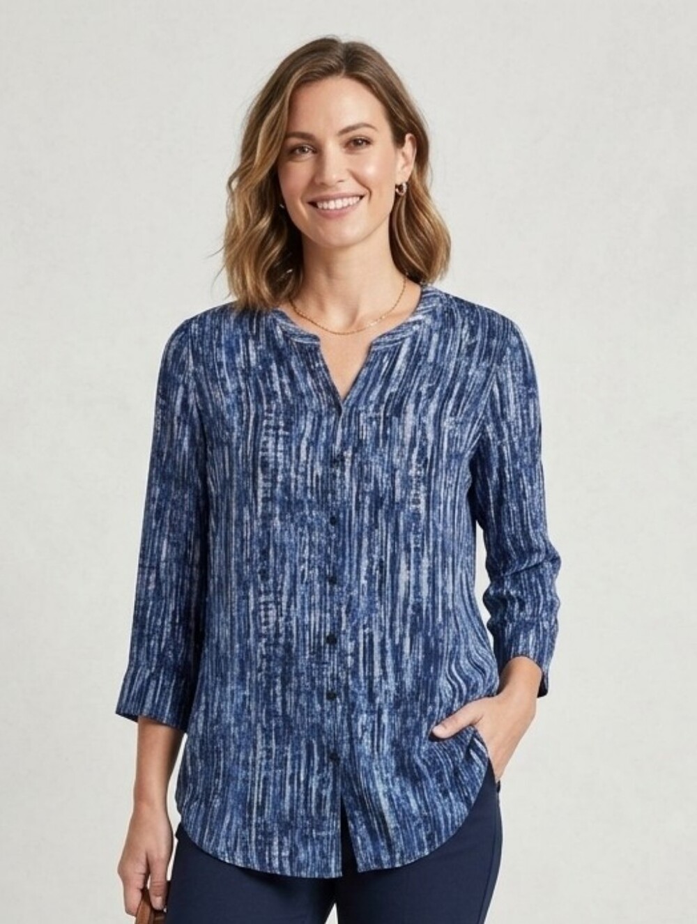 ZOZO Silk Blend Tunic Blouse M #40